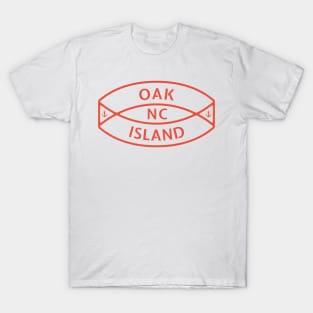 Oak Island, NC Summertime Vacationing Anchor Ring T-Shirt